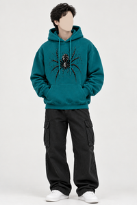 Sudadera con Capucha Oversize Unisex de Invierno con Diseño de Araña, Logotipo Personalizado, 100% Algodón, Gruesa, para Ropa Urbana - Servicio OEM, Colores Personalizados - Product Image 6