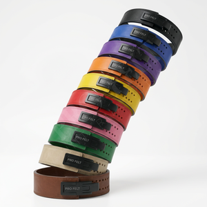 เข็มขัดยกน้ำหนักหนังแท้คุณภาพสูงสำหรับฟิตเนสและเพาะกาย  ปรับขนาดได้  ดีไซน์ทันสมัย  ป้องกันอย่างมืออาชีพ - Product Image 1