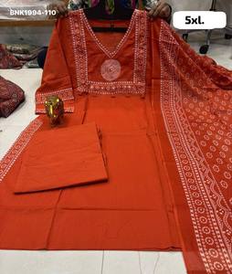 Colección de Kurti-Pantalón Largo Recto y Dupatta Estampados de Algodón Mal de Alta Calidad, Proveedor Mundial a Precio de Mayoreo - Product Image 5