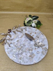 Plateau tournant à double niveau pour épices ILAHI, style vintage aux couleurs magnifiques et finition peinture laquée - Product Image 6