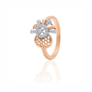 แหวนเพชรชุบทองคำขาว 14KT ดีไซน์หรูหรา VEER DIAMOND เครื่องประดับแฟชั่นสำหรับผู้หญิง น้ำหนักเบา ขนาดมาตรฐาน ของขวัญสำหรับเจ้าสาว - Product Image 4