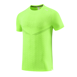 Chemise respirante légère à séchage rapide pour l'été, chemises de sport personnalisées, chemises de course pour hommes, vêtements de fitness anti-transpiration - Product Image 3