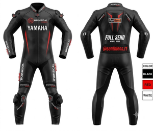 Professional Ramaha Track Racing JumpSuit/Traje Made to Measure Cowhide/Kangaroo Leather With Level 2 Protection - Product Image 1