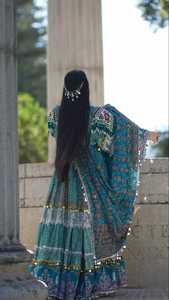 Afghani Kuchi Dress for Women Fancy Embroidery Breathable <b>Top</b> Vintage Style Eid Occasion <b>Long</b> <b>Sleeve</b> Midi Length Loose Fit - Product Image 6