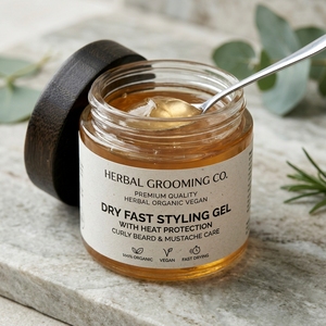 Gel Coiffant Végétalien Bio de Qualité Supérieure à Séchage Rapide, Protection Thermique pour Cheveux Frisés, Soins des Cheveux Bouclés, de la Barbe et de la Moustache - Marque Privée - Product Image 2