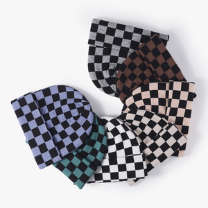 Unisex Checkered Beanie Hat 100% Acrylic Cuffed <b>Winter</b> <b>Cap</b> Casual Style for Adults Black White Pattern - Product Image 6