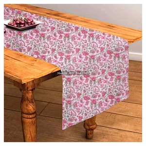 Best Price 100% Pure Cotton Table <b>Runners</b> Traditional Hand Block Printed Floral Fabric Limited Time Sale For Wedding Events Home - Product Image 5