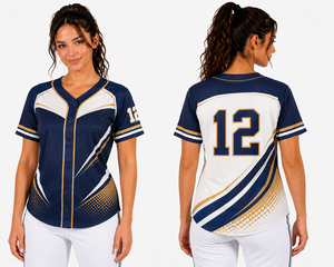 Camiseta de Béisbol para Mujer, Totalmente Personalizable, Ropa Deportiva con Logotipo y Diseño Personalizados, Transpirable, con Botones, Corte Regular - Product Image 1