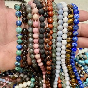 Cuentas de Piedras Preciosas Semipreciosas Naturales de 8mm al por Mayor, Hilo de 44-47 Cuentas Talladas, Cuentas de Cristal Ecológicas para Pulseras y Joyería - Product Image 2