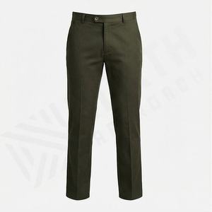 Pantalon habillé décontracté pour homme, léger, respirant, coupe droite, avec fermeture éclair centrale, haute qualité, vente en gros - Product Image 1