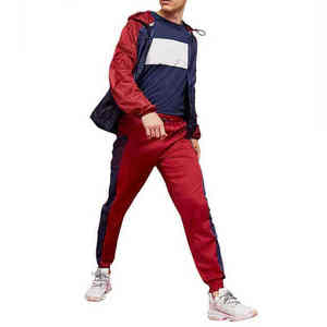 Ensemble coupe-vent en nylon pour hommes, motif uni, fermeture éclair, jogging, streetwear, grande taille, coupe-vent imperméable - Product Image 4