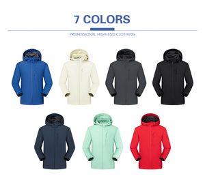 Veste polaire unisexe à capuche coupe-vent de haute qualité 100 % coton imperméable et respirante pour le printemps 2025 – En promotion - Product Image 2