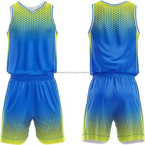 Uniforme de basket-ball à col en V personnalisé avec impression par sublimation professionnelle, couleur personnalisée, 100% polyester respirant - Product Image 2