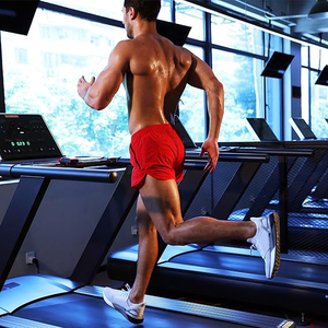 <b>Men's</b> <b>Red</b> Split Running <b>Shorts</b> Lightweight Breathable Athlete Workout Gym <b>Shorts</b> with Side Zipper Pockets - Product Image 2