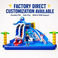 Toboggan gonflable commercial en PVC en forme de pieuvre avec couleurs et dimensions personnalisables pour usage extérieur