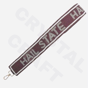 Sangle de sac à main perlée personnalisée, dernier design, avec paillettes et perles de rocaille, pour sac à main, modèle Clear Saints - Product Image 4