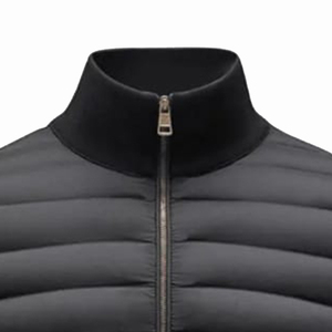 Men's Black Puffer Jacket Windproof Polyester Filled <b>Slim</b> Fit Hooded Zipper Closure Solid Color Winter Casual <b>Coat</b> Regular - Product Image 3
