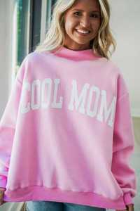 Sudadera de forro polar oversize para mujer, cuello redondo simulado, estilo casual, manga larga, ropa de calle de invierno, logotipo personalizado OEM - Product Image 4