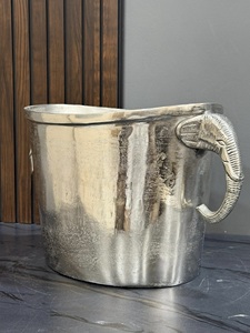 Seau à glace élégant en acier inoxydable poli ILAHI, fait main, léger, facile à nettoyer, pour bière et boissons, anti-fuite - Product Image 6