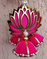 Fleur de lotus suspendue en bois MDF, personnalisable en couleur, faite à la main, légère, pour mariage, remise de diplôme, Halloween, Noël, Haldi