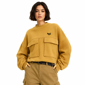 Conjuntos Deportivos Cargo para Mujer, Fabricante OEM, Sudaderas con Capucha de Algodón Grueso, Alta Calidad, Doble Bolsillo, Ropa Deportiva Estilo Americano - Product Image 1