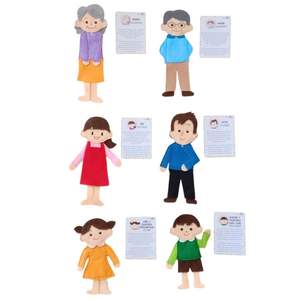 Ensemble de marionnettes à doigts pour la famille, en tissu peluche, sûr et doux, pour le jeu de rôle, le conte, l'éducation de l'enfance, jouet créatif d'apprentissage - Product Image 4