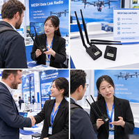Module radio de liaison de données MESH pour UAV personnalisé, portée 30 km (LOS), 25 dBm, 800 MHz, 1,4/2,4 GHz, UART, Ethernet, SBUS, Cofdm, émetteur-récepteur vidéo