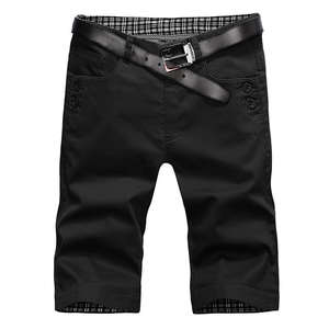 Shorts Cargo Homme Grande Taille en Jean Tissé Respirant Léger Noir avec Logo Personnalisé de Haute Qualité, Style Hip Hop, pour l'Été, Service OEM - Product Image 3