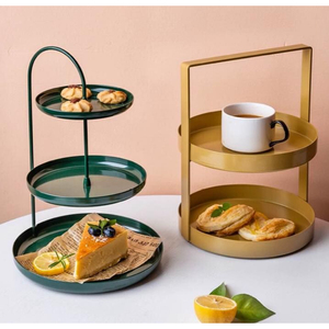 Amazing 2 Tier Metal <b>Cake</b> <b>Stand</b> ith Handle Dessert Display Rack <b>for</b> Wedding Party Birthday Cupcake Display <b>Stand</b> On <b>Sale</b> - Product Image 6