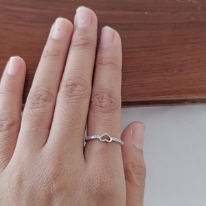 Namivaa 925 Sterling <b>Silver</b> Heart Charm Cubic Zirconia Micro-Insert Band <b>Ring</b> Women Minimalist Romantic Wedding Promise Gift - Product Image 4
