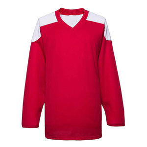 Maillot de hockey sur glace 100 % polyester respirant pour hommes et femmes – Vêtement de sport confortable à séchage rapide - Product Image 1