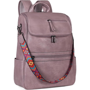 Women's Genuine Goat Leather Large Capacity <b>Backpack</b> Durable Fashion Forward Bagpack Ideal For Office Travel College - Product Image 3