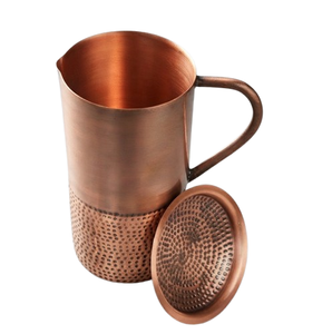 Hammered Copper Water Pitcher Home Kitchen Latest Design <b>Jug</b> For Restaurants Tabletop Water Metal Pitcher - Product Image 6