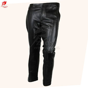 Durable <b>Men</b> Leather Pants Classic Fit Comfortable Soft Leather Material Suitable For <b>Any</b> Occasion - Product Image 2