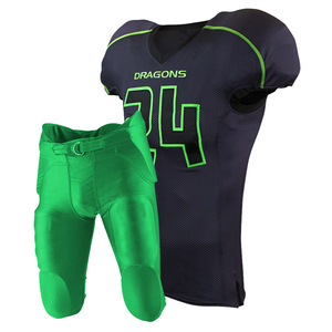 Uniforme de Fútbol Americano Dragons para Hombre, Azul Oscuro y Verde, Impresión por Sublimación, Poliéster Transpirable, Talla Adulto - Product Image 4