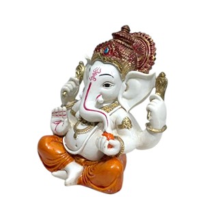 NIRMALA HANDICRAFT Escultura de Resina del Dios Ganesha, Pintada a Mano, Hecha a Mano, para Decoración del Hogar, Fengshui Indio - Product Image 2