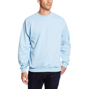 <b>Men's</b> <b>Red</b> Crew Neck Pullover <b>Sweatshirt</b> Solid Color Casual Knitted Cotton Regular Fit Autumn Wear - Product Image 4