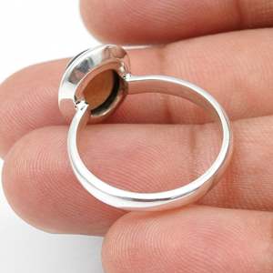 Exquisite Natural Oval Cut Black <b>Opal</b> Gemstone <b>Ring</b> Made From 925 Sterling Silver Classic Bohemian Design Wholesale Jewelry - Product Image 3