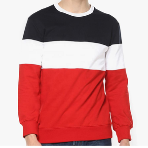 Nouveau sweat-shirt à capuche pour homme avec blocs de couleur, col rond, tissu polaire, fabriqué par HS - Product Image 3