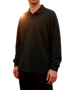 Nueva Camisa Casual de Verano para Hombre, Cuello Elegante, Tejido Transpirable, Detalle de Bolsillo, Corte Regular, Color Sólido, Manga Larga, Bangladesh - Product Image 2