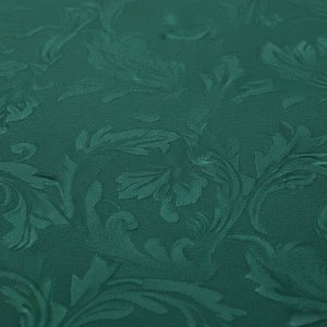 T-shirt à manches courtes pour homme, vert foncé, motif floral gaufré, col rond, coupe classique, tissu tissé décontracté - Product Image 5