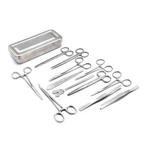 Juego de Instrumentos Quirúrgicos de 13 Piezas, Kit de Cirugía Menor + Estuche, Herramientas Médicas - Product Image 1