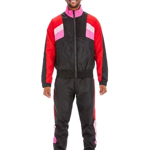 New Arrival High Quality 100% Cotton Eco-Friendly Windbreaker Set Factory Supplier Drawstring Jacket Trouser Sports <b>Tracksuit</b> - Product Image 2