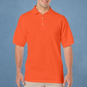 OEM Custom Logo <b>3</b>-Button for Polo Shirt Moisture Wicking Adult Athletic Jersey Solid Orange Short Sleeve Jersey with Custom Logo - Product Image 1