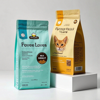 Sachet Doypack Alimentaire Personnalisé Imprimé Refermable Stratifié pour Aliments Biologiques Sans Céréales pour Animaux de Compagnie