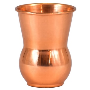 Tasse en cuivre pur martelé cône miroir haute brillance fini pour menthe Julep moscou Mule Mug par Axiom Home Accents - Product Image 5
