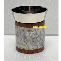 Eid Ramadán madre de perla incrustaciones artesanía de madera Bakhoor quemador Venta caliente quemador de incienso decoración de boda regalo de Metal árabe