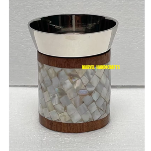 <b>Eid</b> Ramadan Mother of Pearl Inlay Wood Craft Bakhoor burner Hot Selling Incense burner Wedding Decoration Metal Gift Arabic - Product Image 2