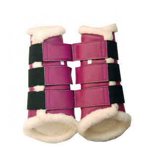 Bottes de protection pour chevaux d'équitation de qualité supérieure, tissu extérieur doux et confortable, fourrure intérieure. - Product Image 2