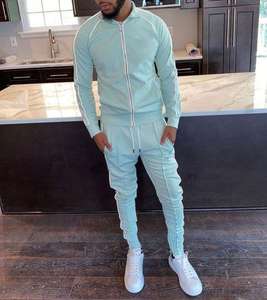 Ensemble survêtement en velours polaire personnalisé avec logo, coupe oversize, coupe-vent pour homme, grande taille, veste coupe-vent d'hiver - Product Image 1